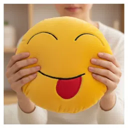 Tickles Tongue Out Smiley Soft Stuffed Toy For Kids Birthday Gifts (Size: 33 cm, Color: Yellow)-picture-16