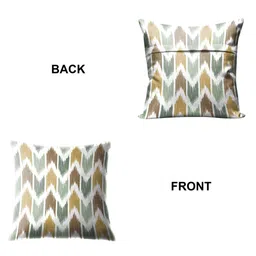 CASABLEU Green Set Of 2 Floral Printed Square Cushion Covers 18" X 18" image 3