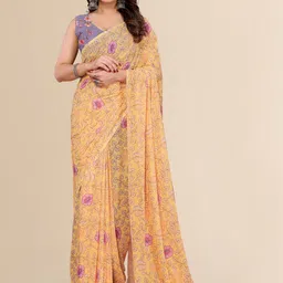 Winza Designer Floral Poly Georgette Saree-picture-13