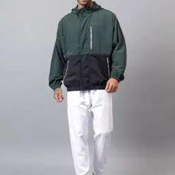 DIDA Men Colourblocked Lightweight Sporty Jacket image 3