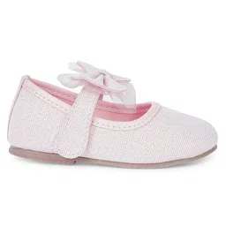 Mine Sole Shimmered Bow Applique Detailed Mary Jane Ballerinas - Pink image 5