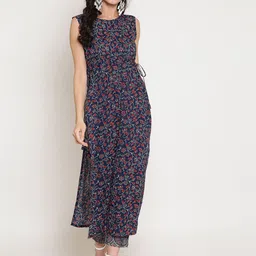 Sera Women Floral Printed High Slit Pure Cotton Kurta with Palazzos-picture-31