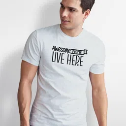 Seekbuylove Men Typography Printed Bio Finish T-shirt-picture-47