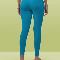 lyra YRA Women Blue Solid Ankle Length Leggings image 3