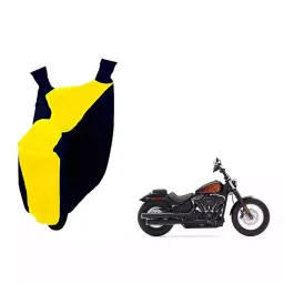 Auto Pearl Waterproof Two Wheeler Cover For Harley Davidson Street Bob (Yellow & Blue)-picture-33