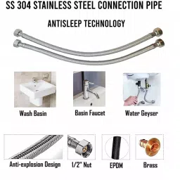 fastgear GENERIC Turbo Bathroom Faucet Set Stainless Steel Chrome Finish Silver, FG2391 image 2