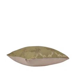 Home Green & Gold-Toned Set of 2 Ethnic Motifs Cotton Square Cushion Covers image 2