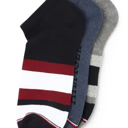Tommy Hilfiger Men Pack Of 3 Striped Ankle-Length Socks-picture-30