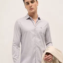 THE BEAR HOUSE Men Spread Collar Conversational Printed Cotton Tailored Fit Formal Shirt-image-42