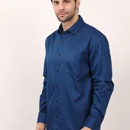 ASHTOM Men Cotton Standard Spread Collar Relaxed Fit Casual Shirt image 5