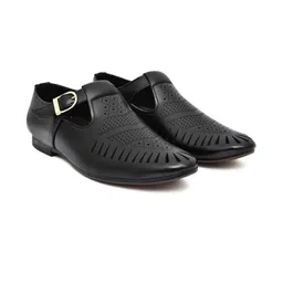 G L Trend Black Synthetic Leather Sandals-image-96