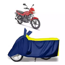 Auto Pearl Bike Cover for Bajaj Platina 100 DTS-i (Yellow & Blue)-picture-36