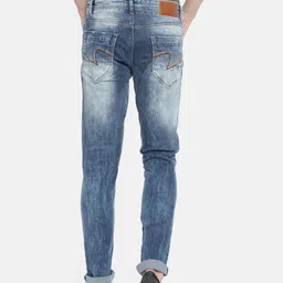 SPYKAR Men Blue Skinny Fit Low-Rise Mildly Distressed Stretchable Jeans image 3
