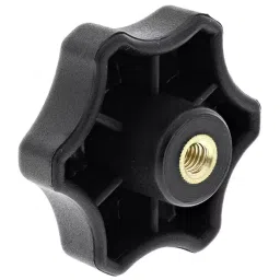 RS PRO Black Multiple Lobes Clamping Knob M6 Threaded Through Hole, 161228 image 3