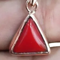 GenZcomplex Unisex Silver-Plated Munga Stones Studded Oval Shaped Pendant image 2