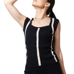 armisto 804 Black Ladies CoOrd Set/Pure Cotton/Top-Bottom Set image 3