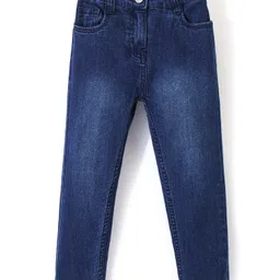 Babyhug Denim Full Length Washed  Jeans With Stretch - Dark Blue-picture-31