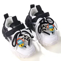 Oh! Pair Sneakers Shoes with Velcro Closure - Black image 2