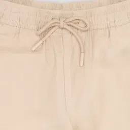 Pantaloons Junior Cotton Flax Woven Solid Shorts - Cream image 3