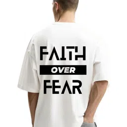 Fashnobic Men Typography Printed Round Neck Cotton Oversized T-shirt-picture-42