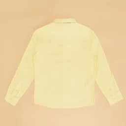 YU by Pantaloons Full Sleeves Solid Shirt With Bow - Yellow image 4