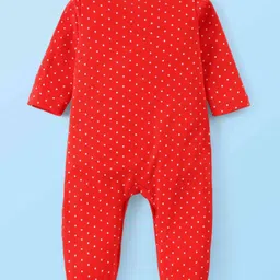 Babyhug Disney Interlock Knit Full Sleeves Sleep Suits with Stripes & Aristocats Graphics Pack of 3 - Pink Red & White image 3