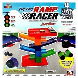 Domenico Ramp Racing Toy Car 4 Level Track Set I Zig Zag Car Slide I First Baby Toys I Sliding Car I Toddler Rally Race Car Ramp Toy Set is A Great Gift for Boys and Girls image 4