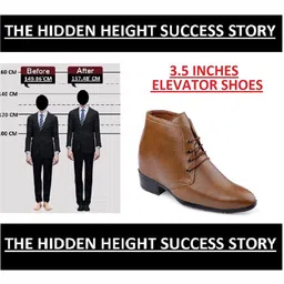 Bxxy Men Hidden Elevator Formal Lace-up Regular Boots image 4