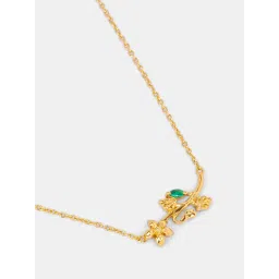 Shaya by CaratLane Flower for You Necklace in Gold Plated 925 Silver image 4