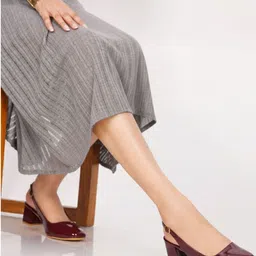 JM Looks Slingback Block Heel Sandals with Buckles-picture-30