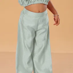 The Mini Trunk Girls Shoulder Straps Top With Palazzo image 2