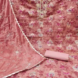 Lilots Raw Silk Unstitched Dress Material image 2