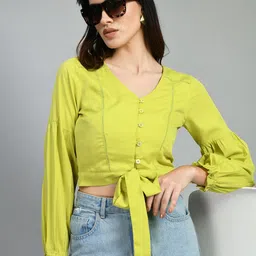 DressBerry Women Puff Sleeve Top image 3