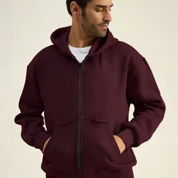 Moda Rapido Men Solid Hooded Pullover Sweatshirt-image-96