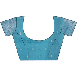 KALINI Woven Design Zari Saree With Contrast Blouse Piece image 4