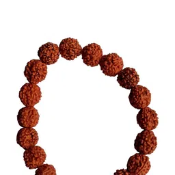 Divine souvenirs Unisex Rudhraksha Beaded Elasticated Bracelet image 1