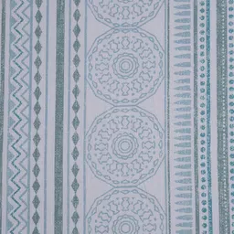 MASPAR Teal Printed Pure Cotton 144 TC King Size Bedsheet & 2 Pillow Cover 2.75 x 2.75 m image 3