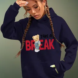 Parona Women Graphic Printed Hooded Full Sleeves Pullover Sweatshirts-image-83