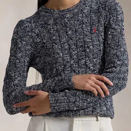 Polo Ralph Lauren Women Self-Design Pure Cotton Sweater-picture-15