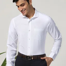 Blackberrys Men India Spread Collar Textured Slim Fit Casual Shirt-image-94
