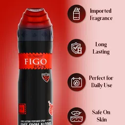 Al-Nuaim Men Figo Black Non Alcoholic Deodorant -200 ml image 5