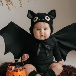 Babymoon Infants Pack Of 2 Baby Bat Ears & Hat Baby Costume Baby Photoshoot Props-picture-57