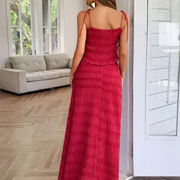 JC Mode Shoulder Straps Sleeveless Top With Skirt Co-Ords image 4