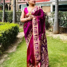 DIVASTRI Woven Design Pure Silk Kanjeevaram Saree image 3