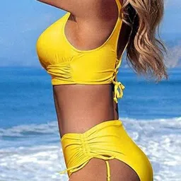 DREAM X FASHION V-Neck High-Waist Swim Bikini Set image 2