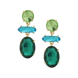 Just Lil Things Artficial Stones Studded Contemporary Drop Earrings-picture-18