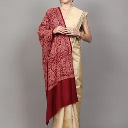 Exotic India Paisley Embroidered Shawl image 5