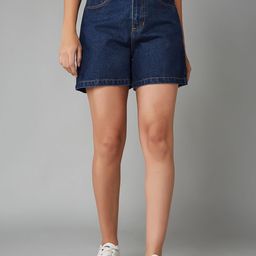 DOLCE CRUDO Women High-Rise Denim Shorts-picture-31