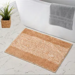 GBL COLLECTION Beige & White Textured Anti-Skid Bath Rug-picture-37