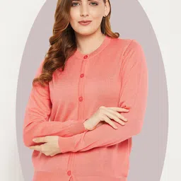 Zigo Women Woollen Crop Cardigan-image-73